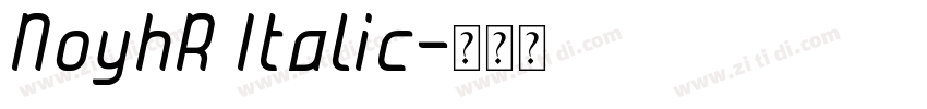 NoyhR Italic字体转换 NoyhR Italic字体转换
